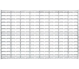 Quantum WLP-3048C 48" L x 30" H Chrome Plated Wire Louvered Panel