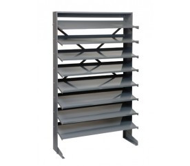 Quantum QPRS-000 36" W x 12" D x 60" H Sloped Single Sided Pick Rack