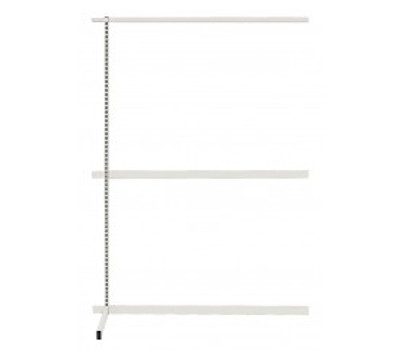 Quantum WS70-SS48ADHC 48&quot; W x 26&quot;D x 70&quot; H White Finish Single Sided Partition Wall Add-On Unit