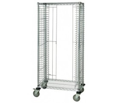 Quantum TC-EL38CO 27&quot; W x 21.75&quot; D x 69&quot; H Chrome Plated Full Size Mobile Tray Cart