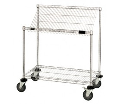 Quantum M1848SL34C 48&quot; W x 18&quot; D x 40&quot; H Chrome Plated 34&quot; Posts Mobile Cart