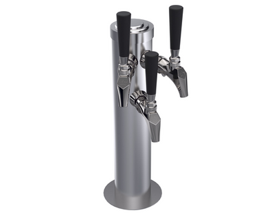 Krowne KSC-3S 3 Faucets Stainless Steel Countertop Krowne Triple Faucet Column Tower