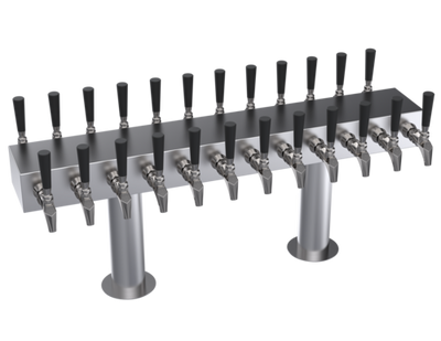 Krowne KDSTC-12S 24 Faucets Stainless Steel Countertop Krowne Double Sided T-Head Tower