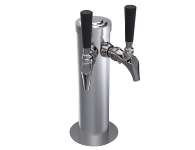 Krowne KSC-2S 2 Faucets Stainless Steel Countertop Krowne Double Faucet Column Tower