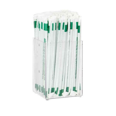 Dispense-Rite MSH-1 6" H x 4" W x 4" D Clear Acrylic Modular Straw Holder