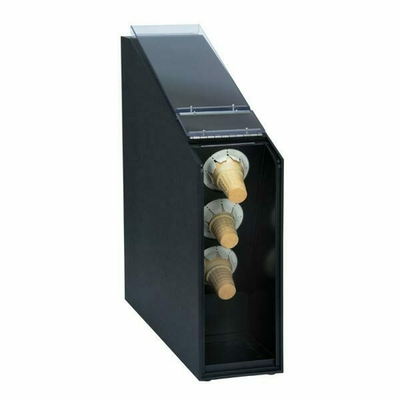 Dispense-Rite CTCD-3BT 21.75" H x 6" W x 22.75" D Black Polystyrene Countertop Ice Cream Cone Dispenser