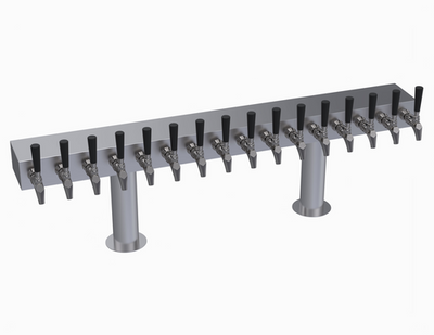 Krowne KDTH-16S 16 Faucets Stainless Steel Countertop Krowne Double T-Head Tower