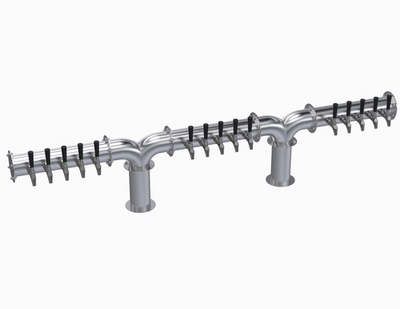 Krowne KDPY-15S 15 Faucets Stainless Steel Countertop Krowne Double Pipe Y-Tower