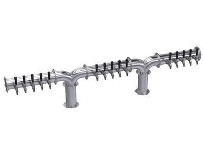 Krowne KDPY-15S 15 Faucets Stainless Steel Countertop Krowne Double Pipe Y-Tower