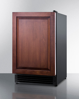 Summit BIM26IF 15 Lbs. White Stainless Steel Full Solid Doors Drain-Free Design Icemaker - 115 Volts