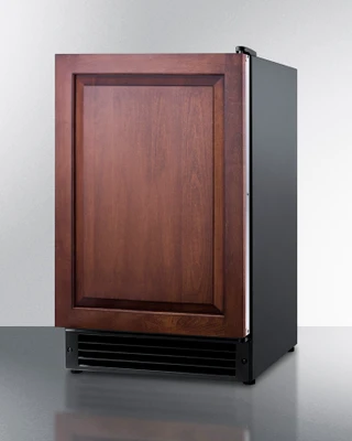 Summit BIM26IF 15 Lbs. White Stainless Steel Full Solid Doors Drain-Free Design Icemaker - 115 Volts
