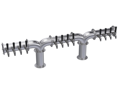 Krowne KDPY-12S 12 Faucets Stainless Steel Countertop Krowne Double Pipe Y-Tower