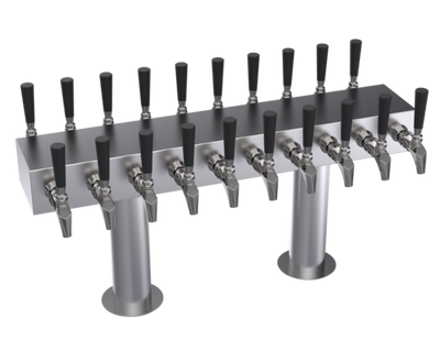 Krowne KDSTC-10S 20 Faucets Stainless Steel Countertop Krowne Double Sided T-Head Tower