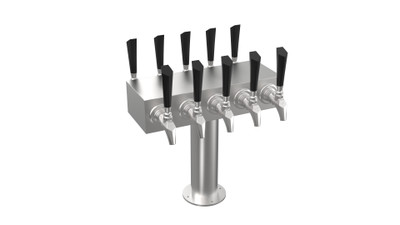 Krowne KDSTC-10S 20 Faucets Stainless Steel Countertop Krowne Double Sided T-Head Tower