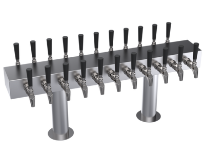 Krowne KDSTC-11S 22 Faucets Stainless Steel Countertop Krowne Double Sided T-Head Tower