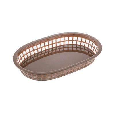 CAC China TTFB-10BN 10.88" L Polypropylene Oblong Fast Food Basket (12 Dozen Per Case)