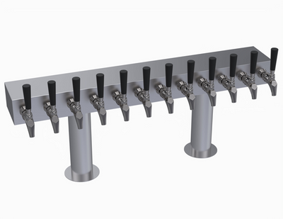 Krowne KDTH-12S 12 Faucets Stainless Steel Countertop Krowne Double T-Head Tower