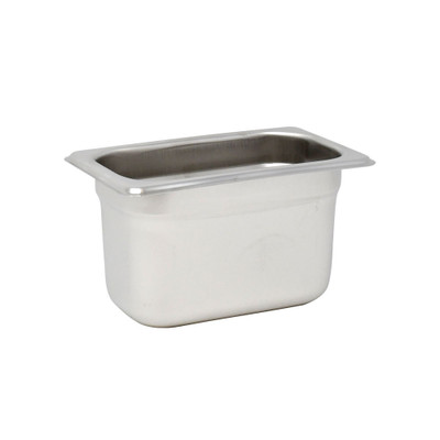 Omcan USA 80283 6" Deep Stainless Steel Solid 0.11 Size Steam Table Pan