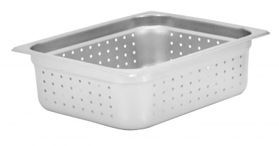 Omcan USA 85204 4" Deep 25 Ga. Stainless Steel Perforated Half Size Steam Table Pan