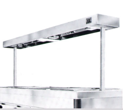Caddy Corporation A-23 26" Wide Stainless Steel Warmer with Sneeze Protector for 2 Well