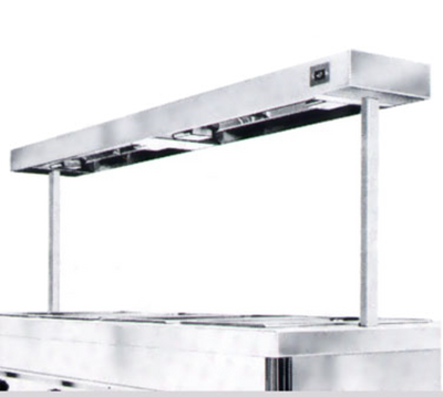 Caddy Corporation A-23 26" Wide Stainless Steel Warmer with Sneeze Protector for 2 Well