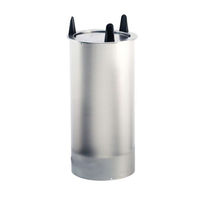 Lakeside 5012 Easy-Glide 12.25" Dia. Round Stainless Steel 1-Tube Shielded Dish Dispenser
