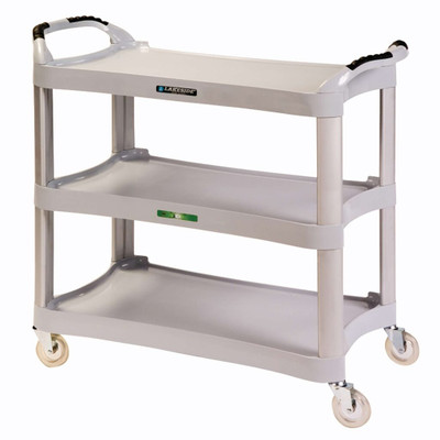 Lakeside 2510 500 Lbs. Gray Polyethylene 3 Shelves Medium Duty Utility Cart