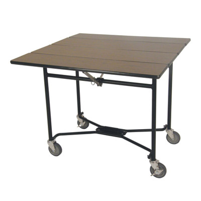 Lakeside 74416 36" W Plastic Laminated Wood Square Top Space-Saver Series Room Service Table