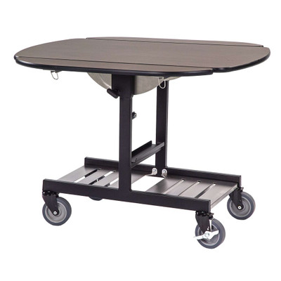 Lakeside 74405 43" W Plastic Laminated Wood Oval Simplicity Series Room Service Table