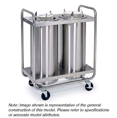Lakeside 792 Adjust-a-Fit 7.5" Dia. Round Stainless Steel 4-Tube Mobile Dish Dispenser