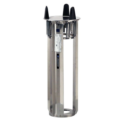 Lakeside 4007 Easy-Glide 7.25" Dia. Round Stainless Steel 1-Tube Open Dish Dispenser