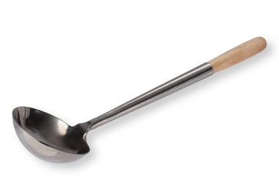 Crestware WL5S 5 Oz. Solid Wood Handle Wok Ladle