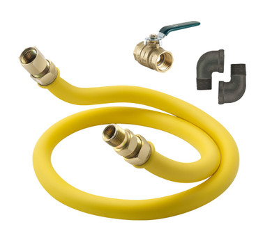 Krowne S7548K Stainless Steel 0.75" I.D. x 48" Long Stationary Gas Connector Kit