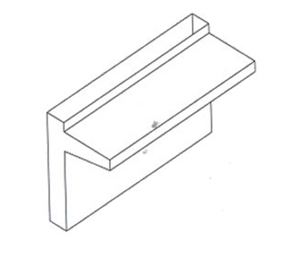 Jade S-18 Stainless Steel Titan 18" Single Deck High Shelf