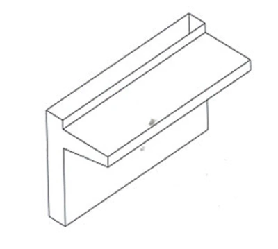 Jade S-18 Stainless Steel Titan 18" Single Deck High Shelf