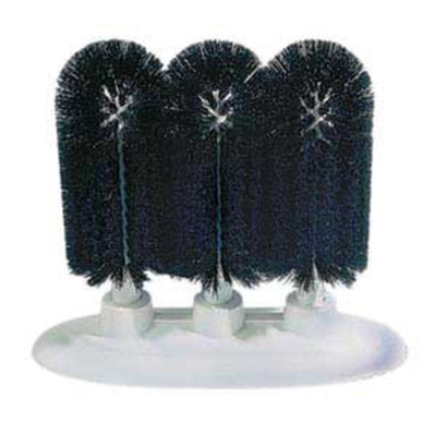 Micro Matic MP-028 8" Black Polyester Triple Draft Beer Glass Washing Brushes