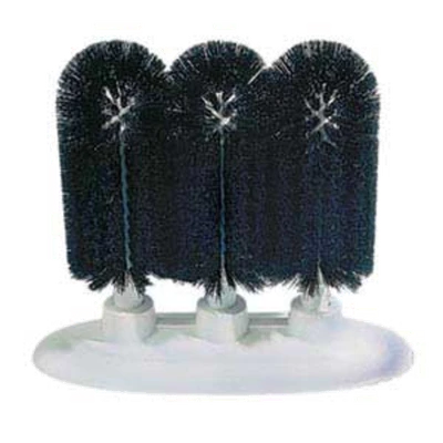 Micro Matic MP-028 8" Black Polyester Triple Draft Beer Glass Washing Brushes