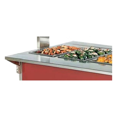 Vollrath 3751350-2-O 60" W x 7" D ADA 4-Series Signature Server with Stainless Steel Countertops Operator Side Plate Rest with Lift-Off Bracket