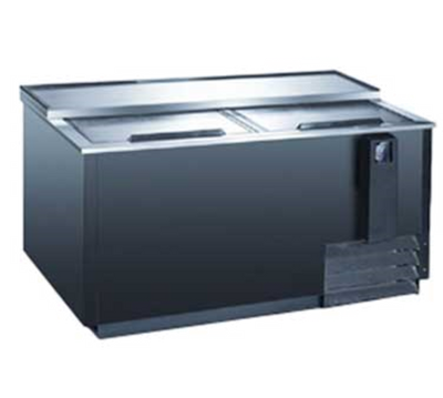 Omcan USA 50040 64.5" W Black Vinyl Horizontal Beer Bottle Cooler - 115 Volts