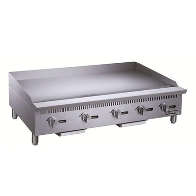 Dukers DCGM60 60" W Stainless Steel Natural Gas Griddle - 150,000 BTU