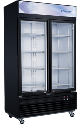 Dukers DSM-41F 47" W Three-Section White Interior Reach-In Freezer Merchandiser - 110 Volts