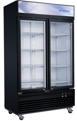Dukers DSM-41F 47" W Three-Section White Interior Reach-In Freezer Merchandiser - 110 Volts