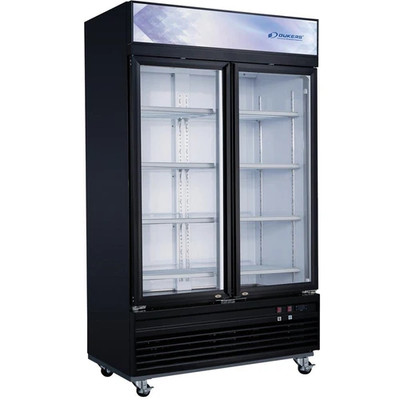Dukers DSM-41F 47" W Three-Section White Interior Reach-In Freezer Merchandiser - 110 Volts