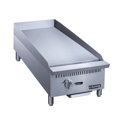 Dukers DCGMA12 12" W Stainless Steel Natural Gas Griddle - 29,000 BTU