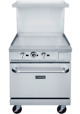 Dukers DCR24-GM 24&quot; W Natural Gas Stainless Steel Exterior 12” X 12” Removable Cast Iron Top Grates Gas Range - 82,000 BTU