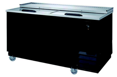 Dukers DHBC65 64.75" W Automatic Defrosting Horizontal Chest Automatic Defrosting Bottle Cooler - 110 Volts
