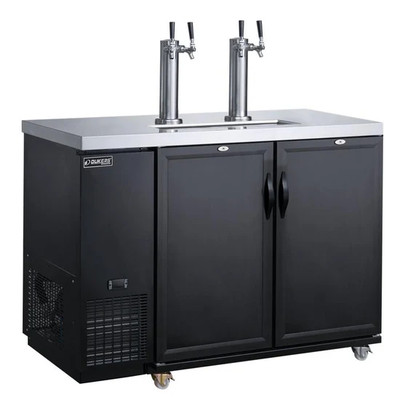 Dukers DKB60-M2 56.87" W Stainless Steel Top Electronic Controls Automatic Defrost Kegerator Draft Beer Cooler - 110 Volts