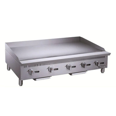 Dukers DCGMA60 60" W Stainless Steel Natural Gas Griddle - 150,000 BTU