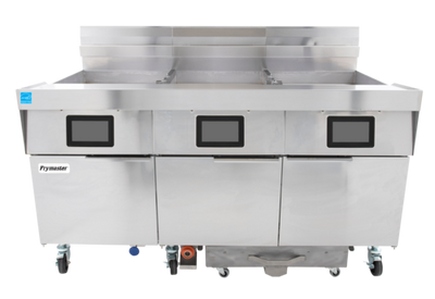 Frymaster 3FQG120T-LP 65.4" W Stainless Steel Liquid Propane Frymaster FilterQuick Fryer - 105,000 BTU