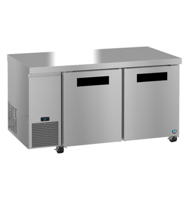Hoshizaki ULF60B 60&quot; W Stainless Steel Interior Two-Section Steelheart Series Undercounter Freezer - 115 Volts